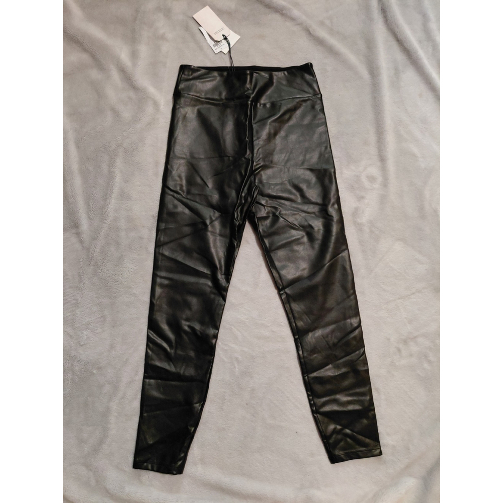 Abercrombie & Fitch Faux Leather Legging Black Skinny High Waist Size Medium NWT